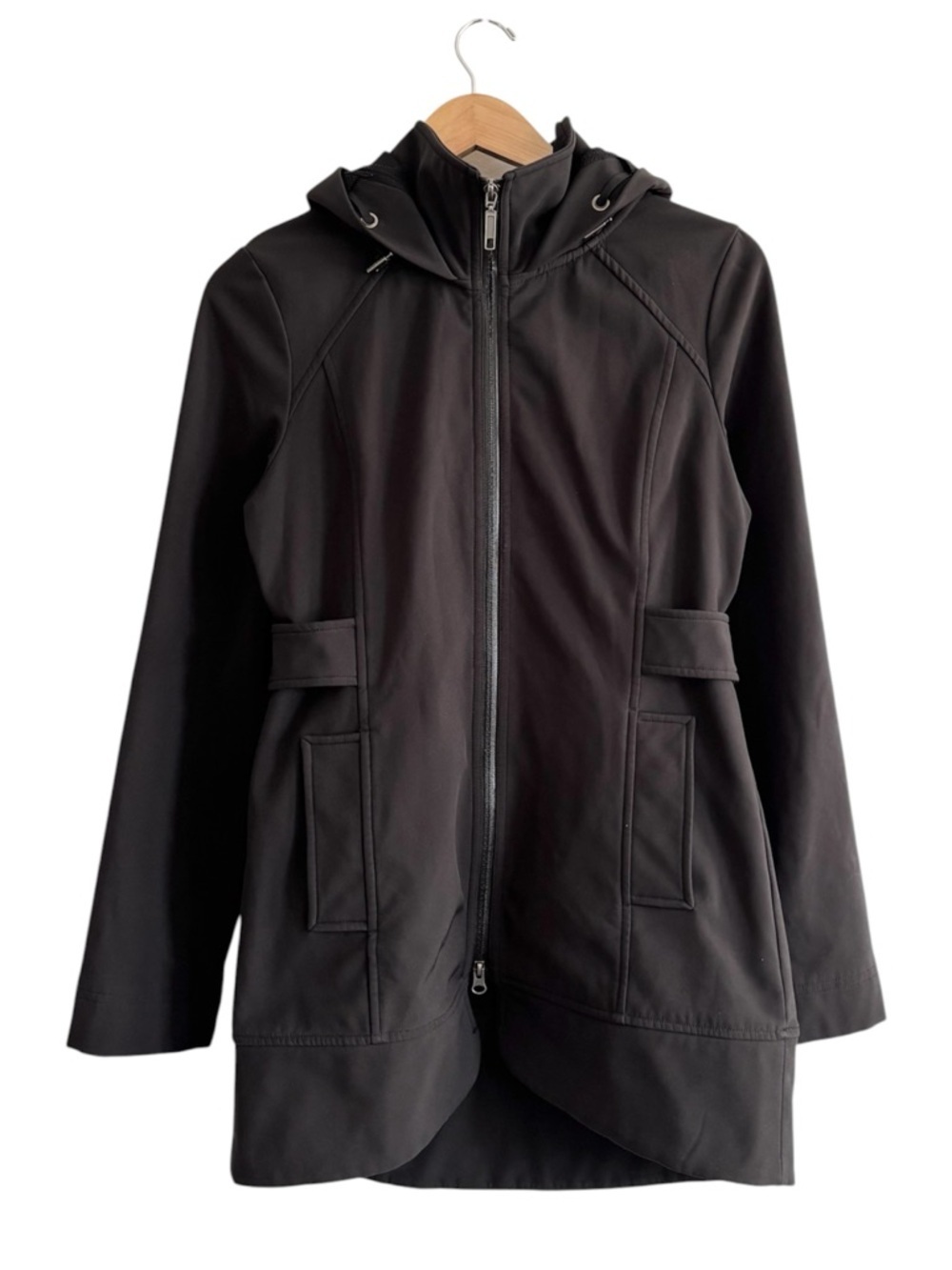 Three Stones Softshell Hooded Active Sport Jacket with Zip Front